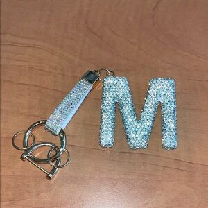 M Gold & Silver Bag Charm